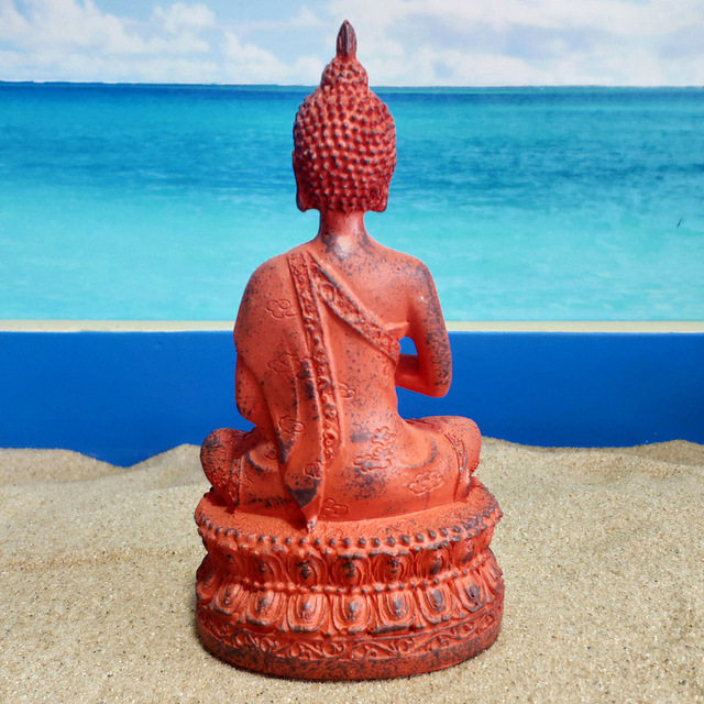Kolorowy Posąg Buddy Shakya Mani - Antyczna Rzeźba Medytacji dla Domu, Ozdoba Dekoracyjna lub Dekoracja do Akwarium z Rybkami - Wianko - 7