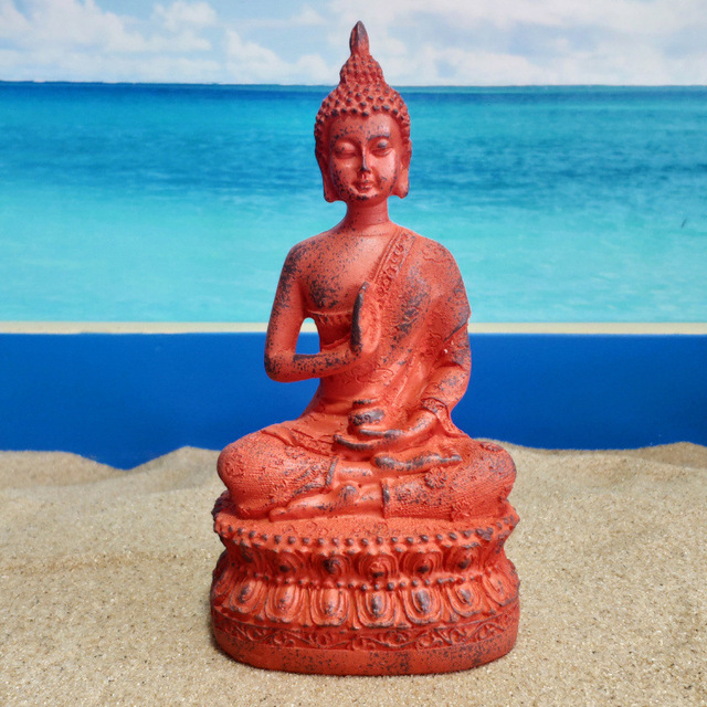 Kolorowy Posąg Buddy Shakya Mani - Antyczna Rzeźba Medytacji dla Domu, Ozdoba Dekoracyjna lub Dekoracja do Akwarium z Rybkami - Wianko - 4