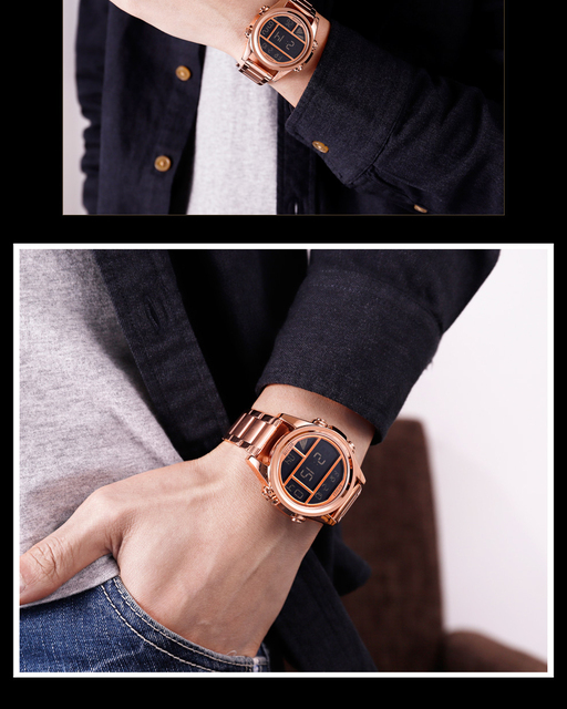 SKMEI luksusowy cyfrowy zegarek męski w kolorze złotym, wodoodporny z wyświetlaczem chronograficznym oraz luminous, idealny na casualowe okazje - Wianko - 21