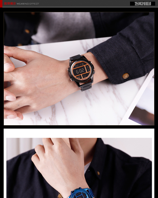 SKMEI luksusowy cyfrowy zegarek męski w kolorze złotym, wodoodporny z wyświetlaczem chronograficznym oraz luminous, idealny na casualowe okazje - Wianko - 18