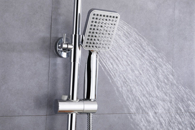 Bateria prysznicowa łazienkowa z wanną - 4 funkcje wodospad deszczownica - Wianko - 4