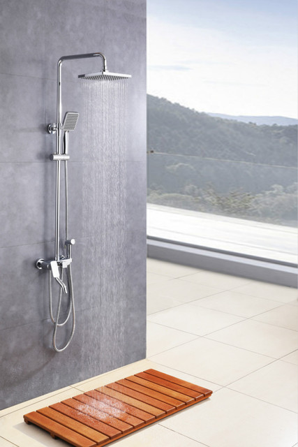 Bateria prysznicowa łazienkowa z wanną - 4 funkcje wodospad deszczownica - Wianko - 1