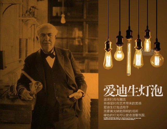 Żarówka Edison w stylu retro Lightinthebox E27 220V z żarnikiem antyczną lampą - styl dekoracyjny - Wianko - 1