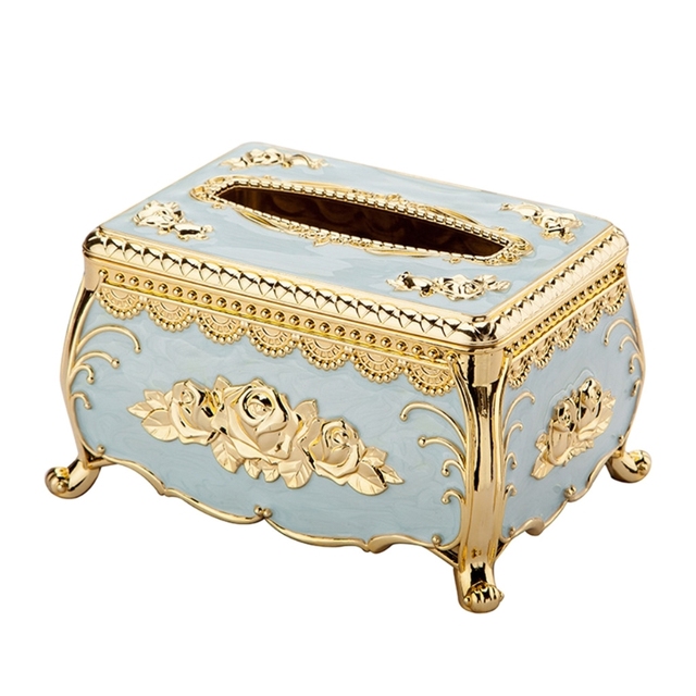 Europejskie luksusowe retro pudełko na chusteczki z pokrywką - Wianko - 12