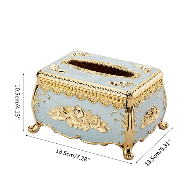 Europejskie luksusowe retro pudełko na chusteczki z pokrywką - Wianko - 10