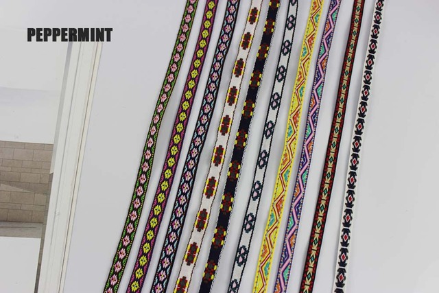 Koronka haftowana etnicznymi żakardowymi wstążkami 10mm do dekoracji rzemieślniczych odzieży i nakryć głowy - 2 sztuki - Wianko - 3