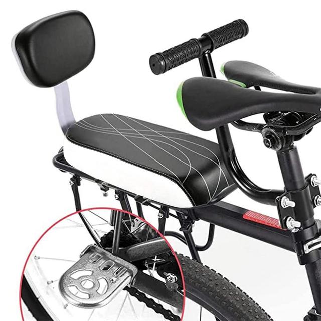 Dziecięce siodełko rowerowe Faux Leather Bike z szerokim komfortem i oparciem - akcesoria rowerowe części zamienne - Wianko - 4