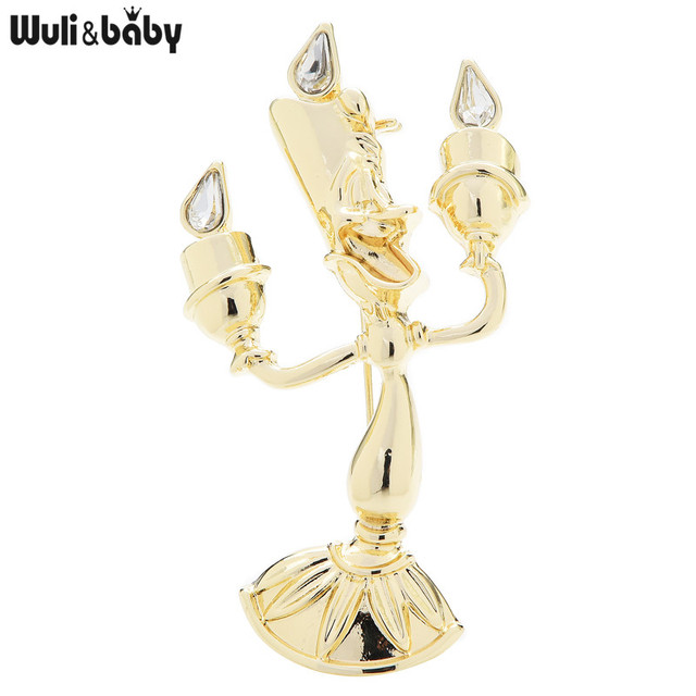 Metalowy świecznik broszki Wuli & baby dla kobiet i mężczyzn - świecznik broszka w stylu kreskówki, biżuteria i akcesoria prezentowe - Wianko - 14