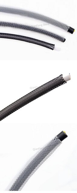 10M pleciony kabel rękaw 3-10mm polietylen PET osłona na kable nylonowa Wrap - Wianko - 2