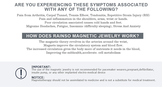 Bransoletka magnetyczna RainSo 2020 z bioenergetycznym monitorem zdrowia - stal nierdzewna, dla kobiet, urok biżuterii - Wianko - 13