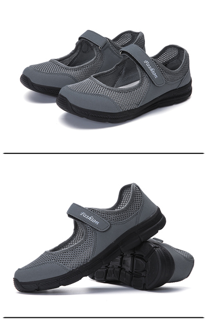 Sportowe buty do biegania damskie Mary Jane z siatkową tkaniną oddychającą - białe i czarne - Wianko - 32