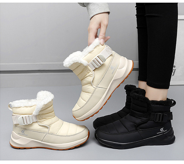 Damskie buty zimowe do kostki - Marka Moda, ciepłe pluszowe, wodoodporne, duży rozmiar 35-42 - Wianko - 5