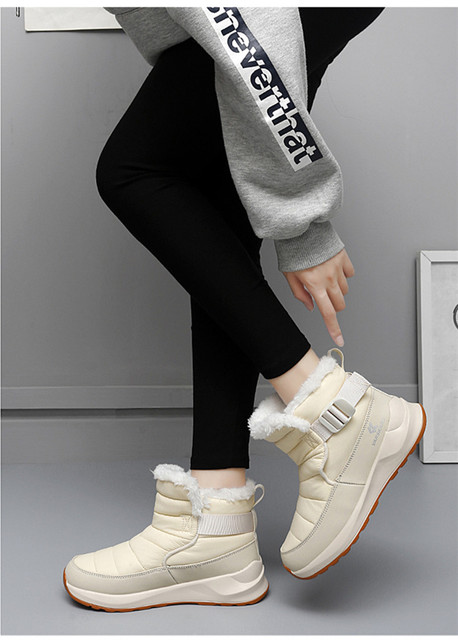 Damskie buty zimowe do kostki - Marka Moda, ciepłe pluszowe, wodoodporne, duży rozmiar 35-42 - Wianko - 15