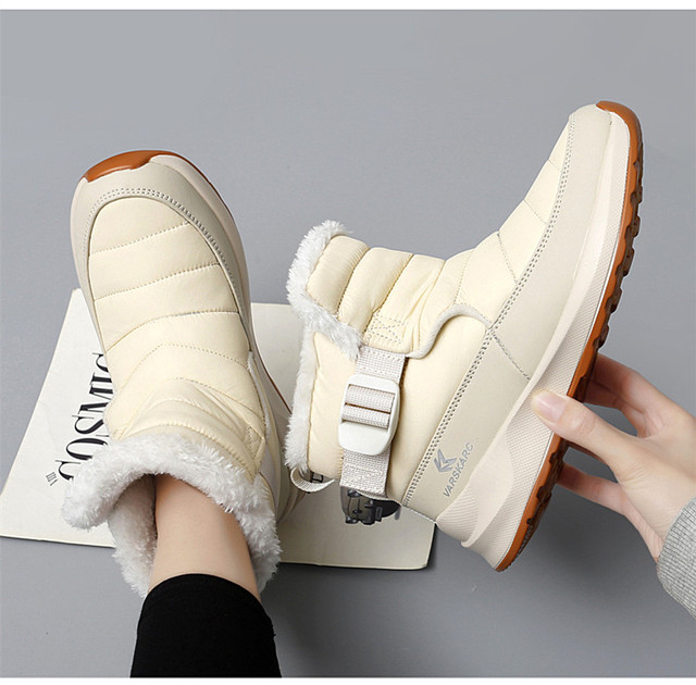 Damskie buty zimowe do kostki - Marka Moda, ciepłe pluszowe, wodoodporne, duży rozmiar 35-42 - Wianko - 14