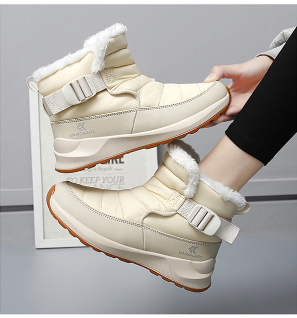 Damskie buty zimowe do kostki - Marka Moda, ciepłe pluszowe, wodoodporne, duży rozmiar 35-42 - Wianko - 17