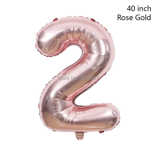 40 calowe cyfrowe balony różowe złoto srebro z numerami od 0 do 9 do dekoracji urodzinowych, rocznicowych i innych przyjęć - Wianko - 7