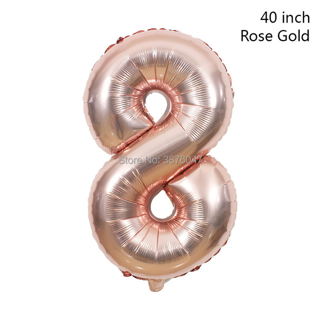 40 calowe cyfrowe balony różowe złoto srebro z numerami od 0 do 9 do dekoracji urodzinowych, rocznicowych i innych przyjęć - Wianko - 13