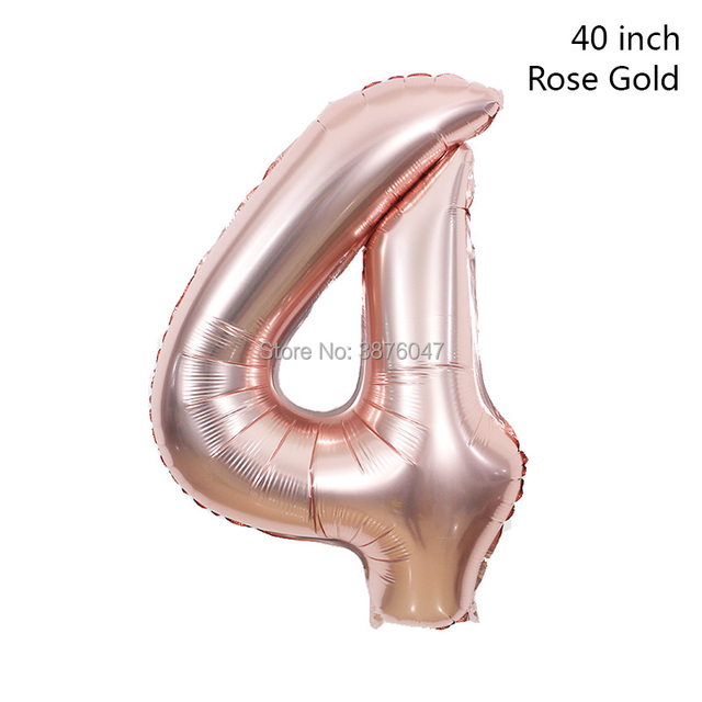 40 calowe cyfrowe balony różowe złoto srebro z numerami od 0 do 9 do dekoracji urodzinowych, rocznicowych i innych przyjęć - Wianko - 10