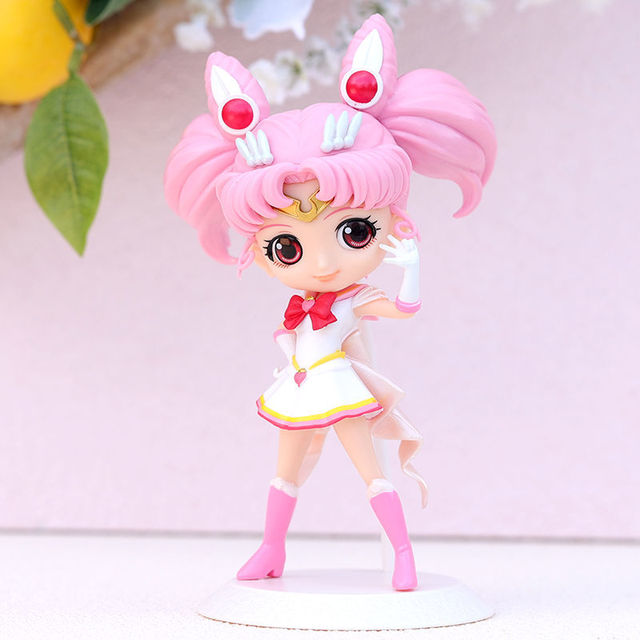 Figurka akcji Tsukino Usagi Q Posket 15cm Anime, lalka kolekcjonerska z dużymi oczami, model PVC, prezent urodzinowy - Wianko - 3