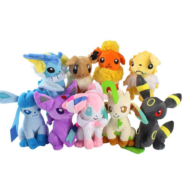 Pokemon Eeveelution pluszowe zabawki dla dzieci (Eevee, Vaporeon, Jolteon, Flareon, Espeon, Umbreon, Leafeon, Glaceon) - Wianko - 1
