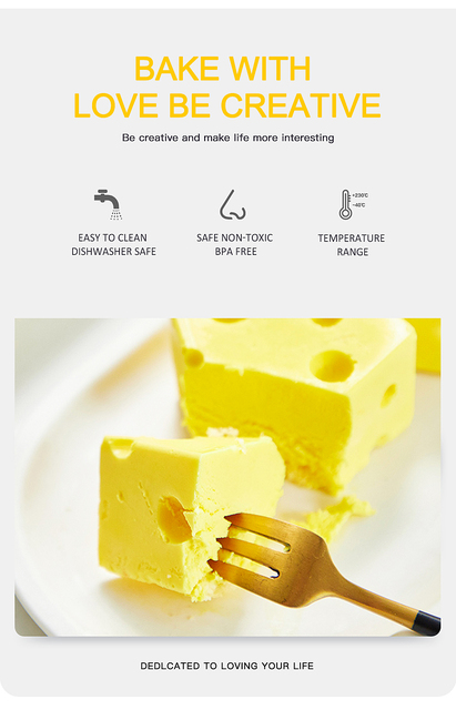 Silikonowa forma do ciasta SILIKOLOVE 8 Cavity Cheese Mold do dekorowania ciast DIY narzędzie do pieczenia francuskiego deseru - Wianko - 28