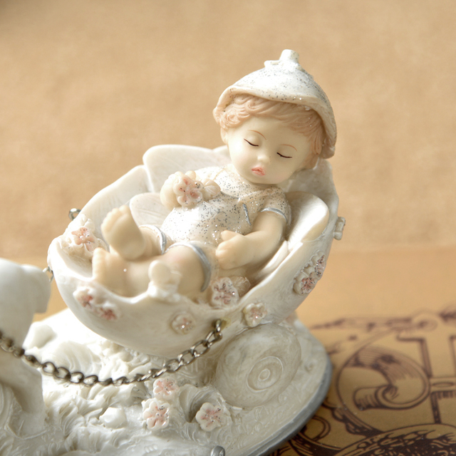 Figurka żywiczna mała księżniczka dziecko anioł dziewczynka do dekoracji domu R4558 - Wianko - 6