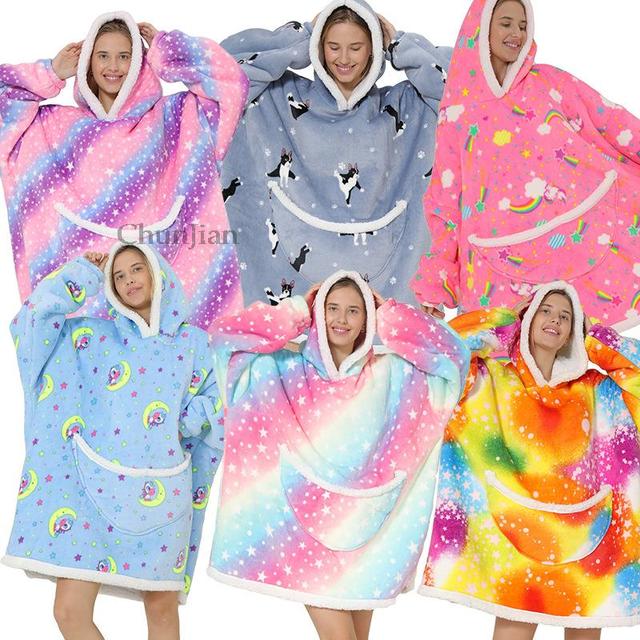 Tęczowa opaska jednorożec Kigurumi piżama zima świecąca w ciemności dziecięca bielizna nocna - Wianko - 8