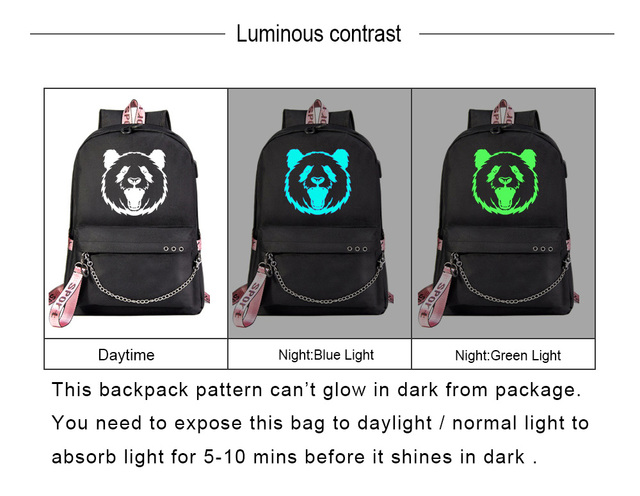 Zielony plecak z motywem Fairy Tail - nowoczesny plecak z świetlistym nadrukiem, idealny dla chłopców, dziewcząt i dzieci - Wianko - 4