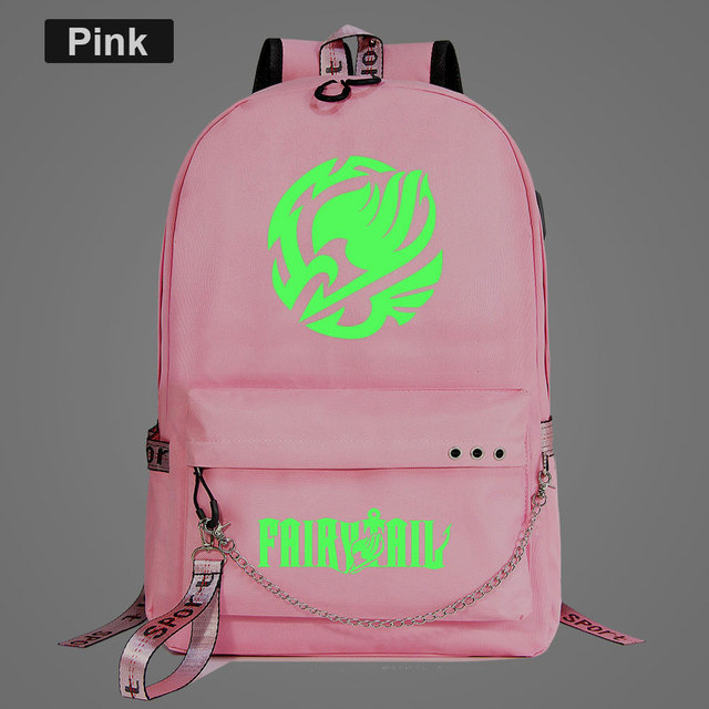 Zielony plecak z motywem Fairy Tail - nowoczesny plecak z świetlistym nadrukiem, idealny dla chłopców, dziewcząt i dzieci - Wianko - 13