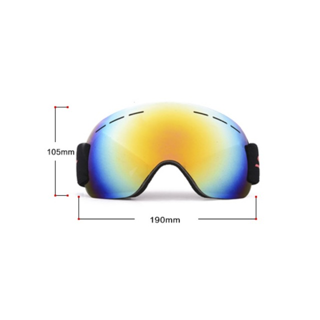 Okulary narciarskie z podwójną warstwą, ochroną UV400 i Anti-Fog – idealne dla mężczyzn i kobiet do jazdy na nartach i snowboardzie - Wianko - 1