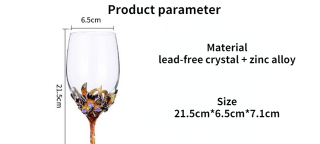 Kieliszek do wina Iris emalia czerwone wino musujące 350-1500ml - Wianko - 2