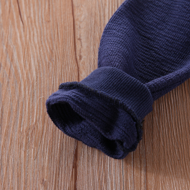 Sweter z zestawem spódnicy dla dziewczynek, granatowy/niebieski, długie rękawy, 3-7 lat - Wianko - 8