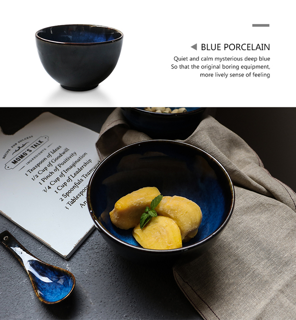 Kreatywna ceramiczna salaterka z retro wzorem i łyżką - Wianko - 5