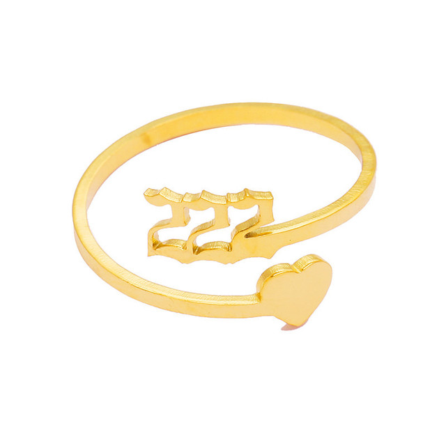 Regulowany pierścionek ze złotymi ustami - biżuteria personalizowana dla kobiet - prezent na ślub, Boże Narodzenie, Halloween - Wianko - 5