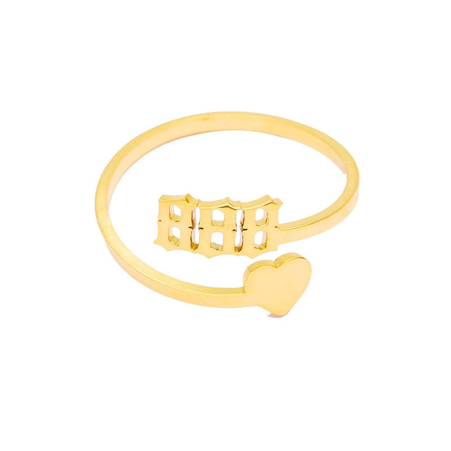 Regulowany pierścionek ze złotymi ustami - biżuteria personalizowana dla kobiet - prezent na ślub, Boże Narodzenie, Halloween - Wianko - 11