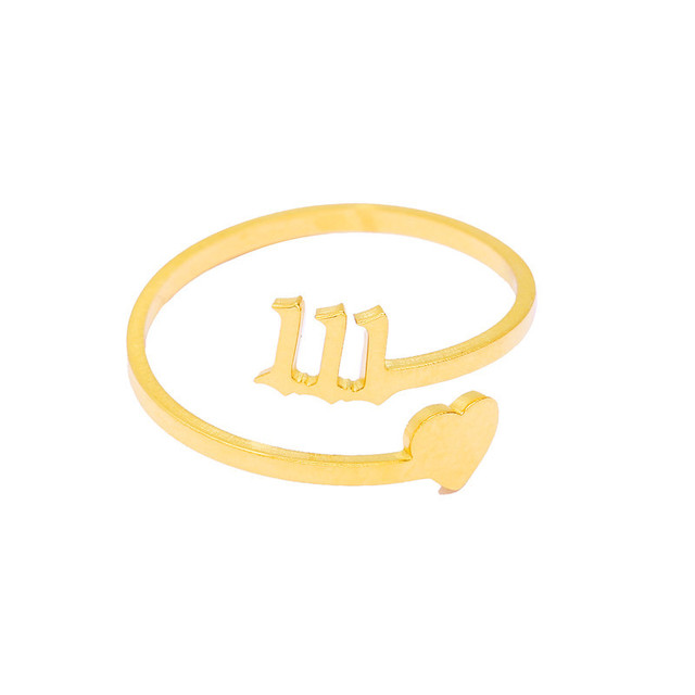 Regulowany pierścionek ze złotymi ustami - biżuteria personalizowana dla kobiet - prezent na ślub, Boże Narodzenie, Halloween - Wianko - 4