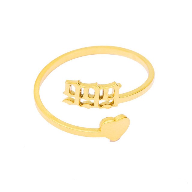 Regulowany pierścionek ze złotymi ustami - biżuteria personalizowana dla kobiet - prezent na ślub, Boże Narodzenie, Halloween - Wianko - 12