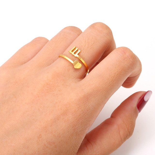 Regulowany pierścionek ze złotymi ustami - biżuteria personalizowana dla kobiet - prezent na ślub, Boże Narodzenie, Halloween - Wianko - 2