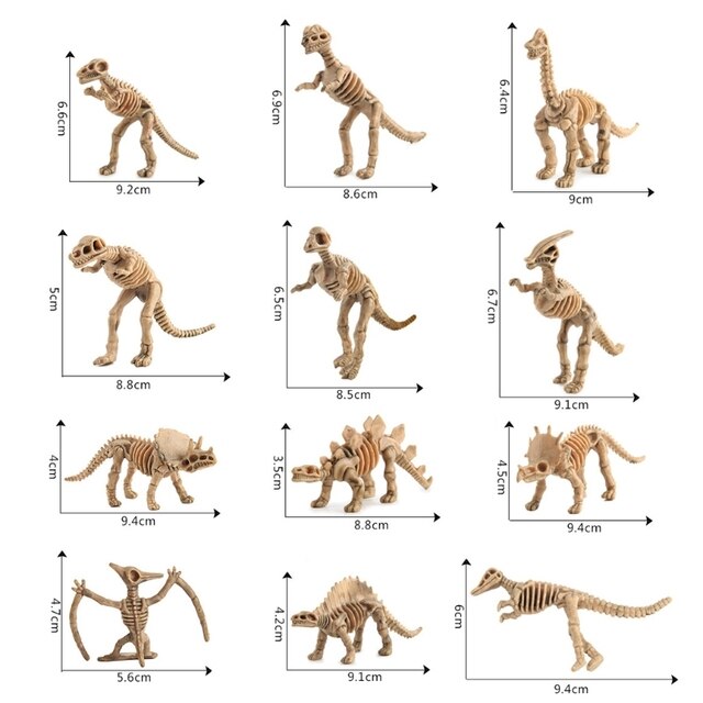 Klocki Dinozaur - Szkielety 12 sztuk różnych kości - prezent na Boże Narodzenie 85DE - Wianko - 2