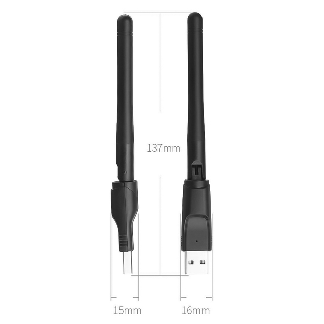 Nowy adapter WIFI USB MT7601 150Mbps USB 2.0 - karta sieciowa WiFi 802.11 B/g/n z anteną obrotową - Wianko - 3