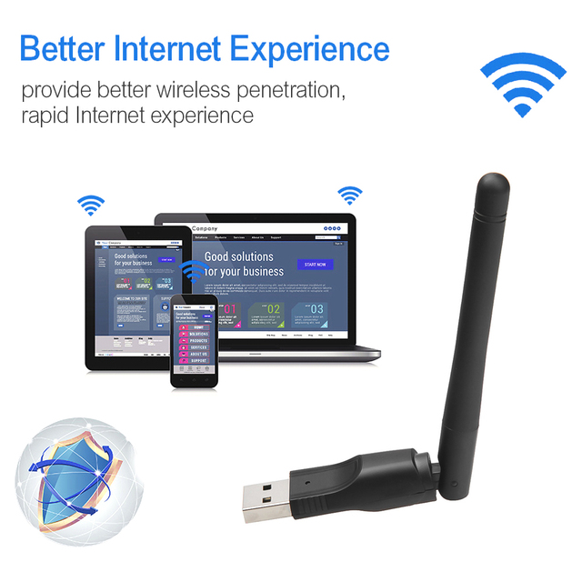 Nowy adapter WIFI USB MT7601 150Mbps USB 2.0 - karta sieciowa WiFi 802.11 B/g/n z anteną obrotową - Wianko - 10