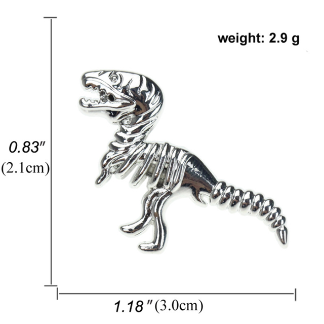 Broszka emaliowana w kształcie dinozaura - modny dodatek do stylizacji - Wianko - 7