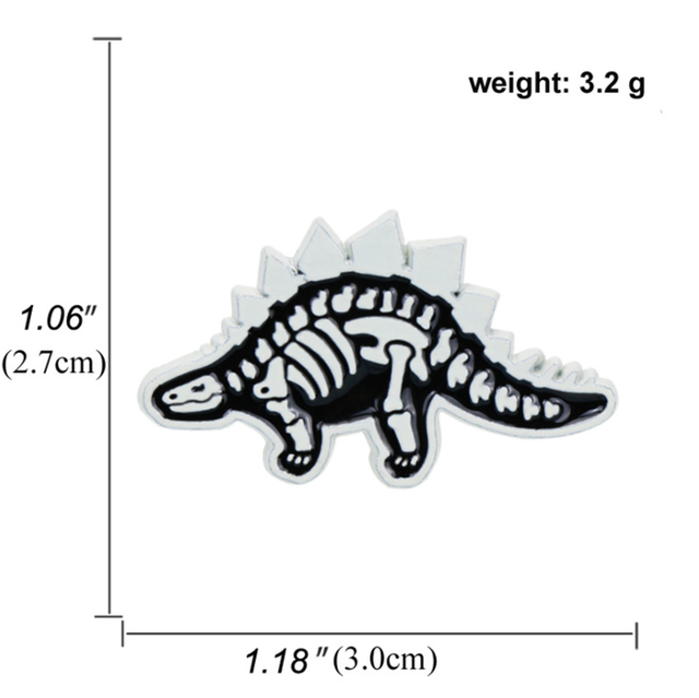 Broszka emaliowana w kształcie dinozaura - modny dodatek do stylizacji - Wianko - 6