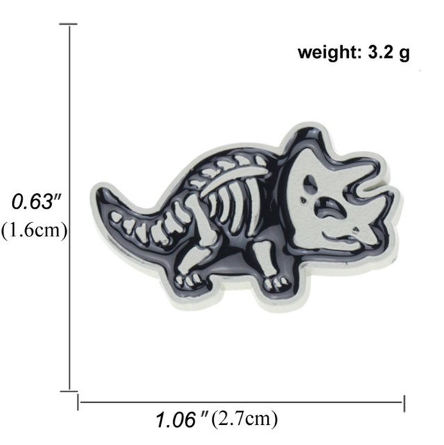 Broszka emaliowana w kształcie dinozaura - modny dodatek do stylizacji - Wianko - 11