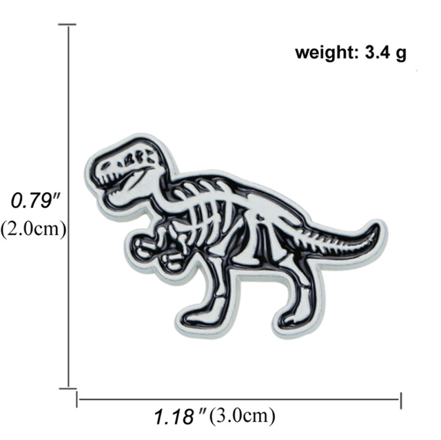 Broszka emaliowana w kształcie dinozaura - modny dodatek do stylizacji - Wianko - 9