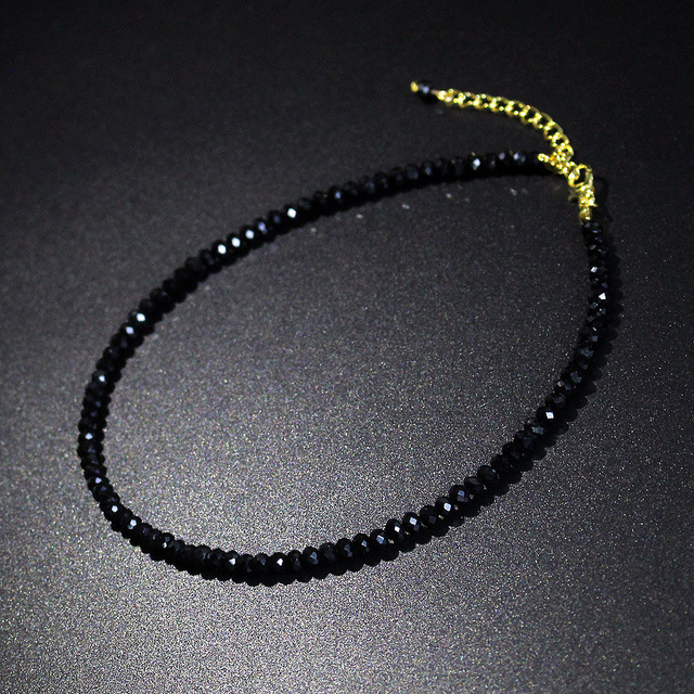 Czarne krótkie naszyjnik choker z gorącymi, prostymi koralikami - moda biżuteryjna dla kobiet; idealny na imprezy i plażę - Wianko - 25
