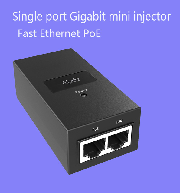Gigabitowy przełącznik sieciowy PoE z pojedynczym portem, zasilany z sieci AC100-240V, wyjście 48V - Wianko - 2