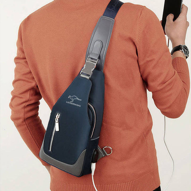 Torba podróżna męska i damska z płótna, torba na ramię do sportów outdoorowych z ładowaniem USB - Wianko - 14