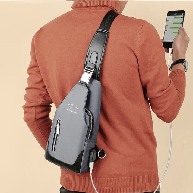 Torba podróżna męska i damska z płótna, torba na ramię do sportów outdoorowych z ładowaniem USB - Wianko - 11
