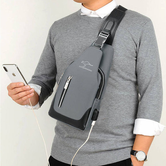 Torba podróżna męska i damska z płótna, torba na ramię do sportów outdoorowych z ładowaniem USB - Wianko - 12